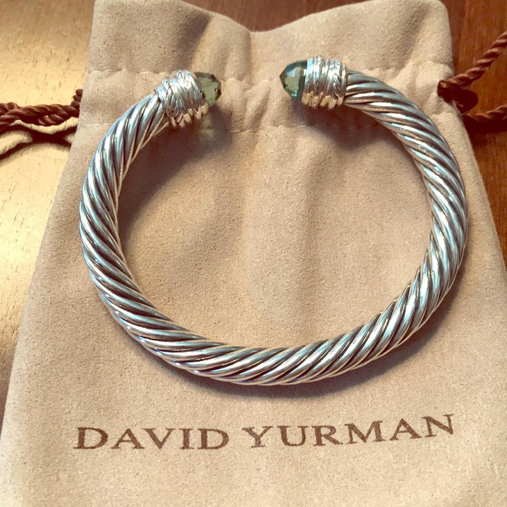 David Yurman 7mm Cable Prasiolite with Diamonds